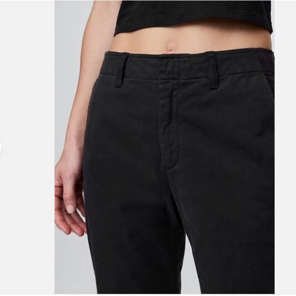 GAP Mid Rise Downtown Khakis Black Pants 00 PETITE NWT RT$70 Comfy Work Casual - Picture 4 of 12